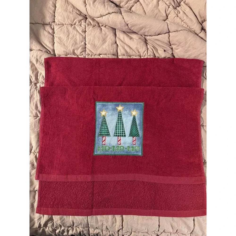 HoHoHo Christmas Towel Set By Cecil Saydah Company Body & Hand Towel